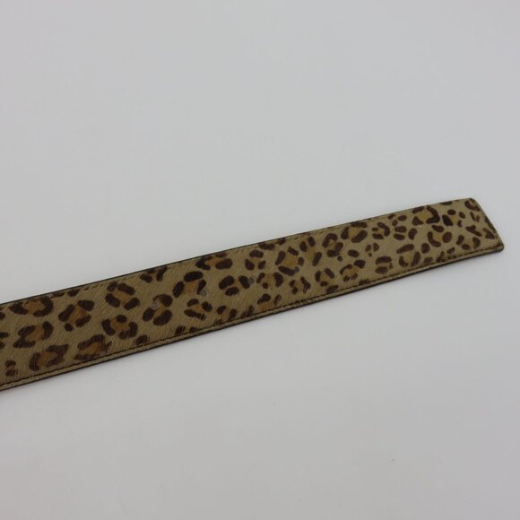Merona Women 2XL Leopard Cheetah Animal Print Hair Leather Belt Y2K 2006 NEW - Picture 5 of 11